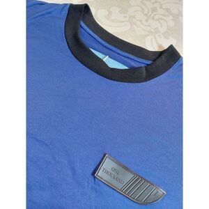 NEW! Italian Brand "One Thousand" Mens Cobalt 100% Cotton SS T Shirt Size M $199